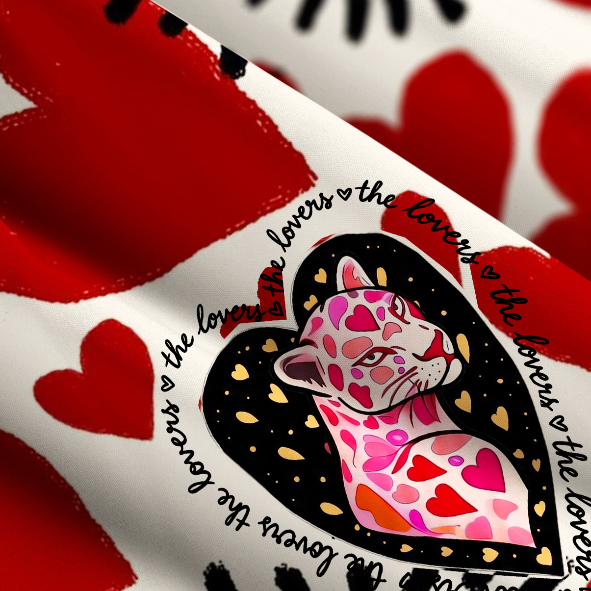 Purplehecate Wild Love Leopard Heart Wide Straps Maxi Dress