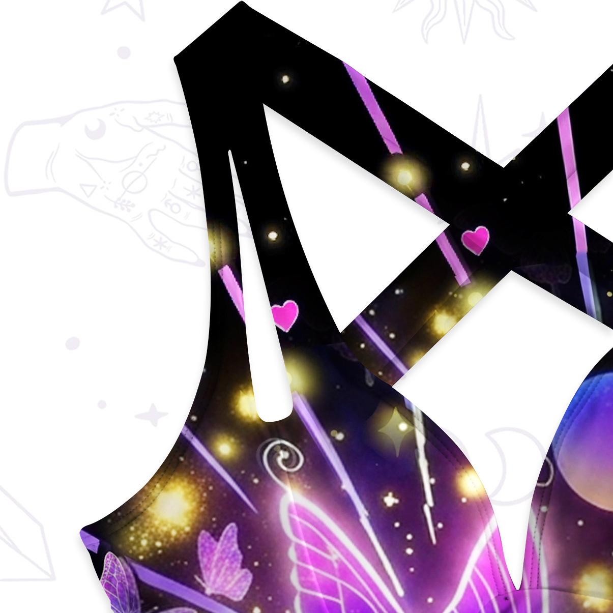 Purplehecate Spell of the Star Butterfly One-Piece Swimsuit