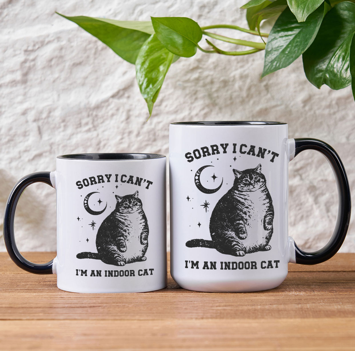 Purplehecate Sorry I Can't Go I'm an Indoor Cat Mug