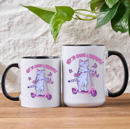 Purplehecate Off To Cause A Kerfuffle Cat Mug