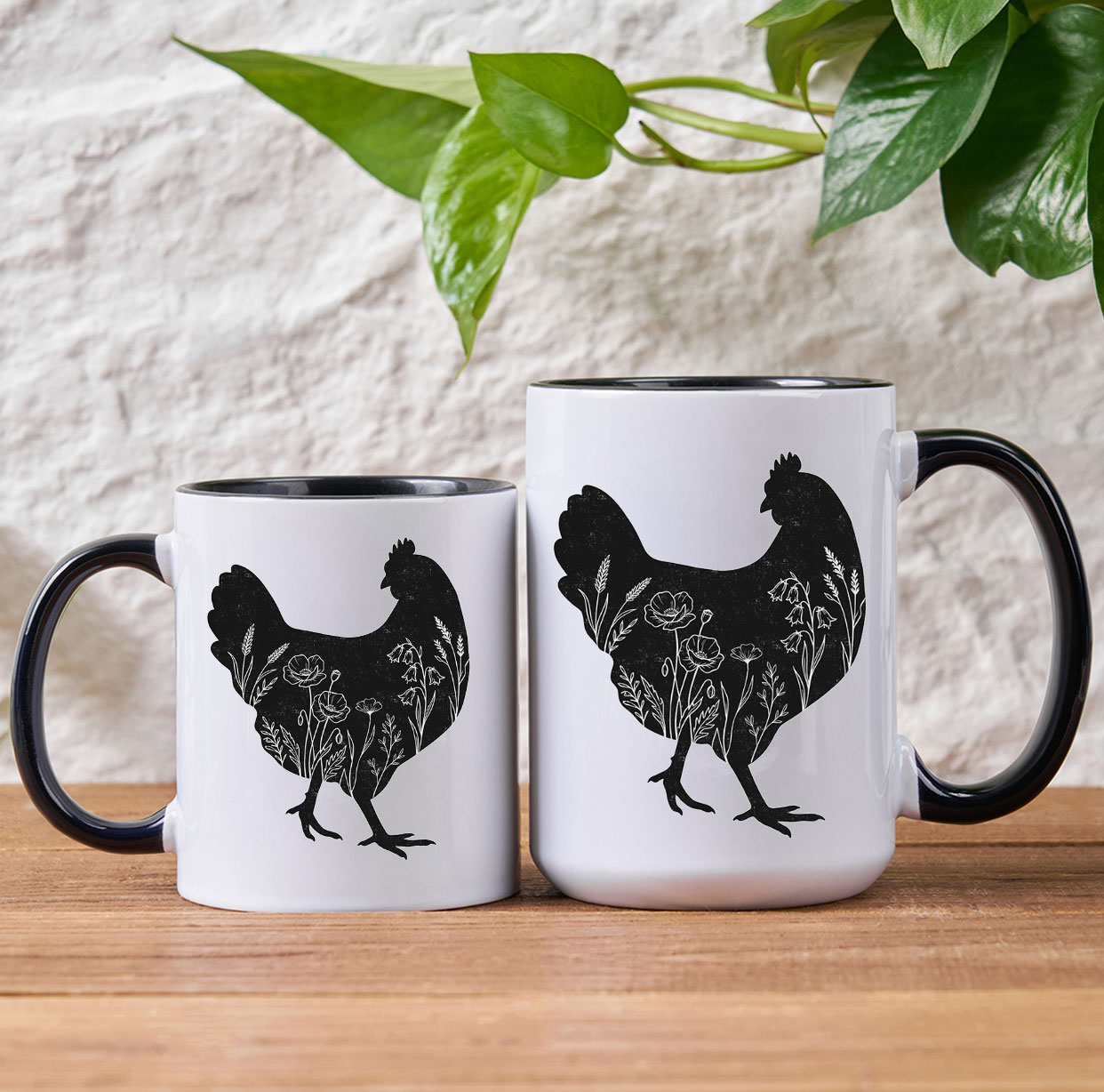Purplehecate Floral Chicken Mug