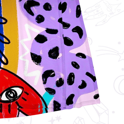 Purplehecate Cosmic Love Eyes Graffiti Mesh Maxi Tank Beach Dress