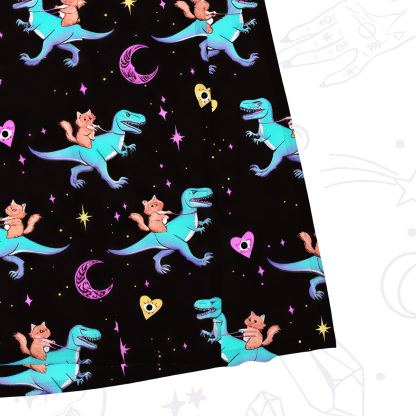 Purplehecate Witch Cat Rides the Dino Mesh Maxi Tank Beach Dress