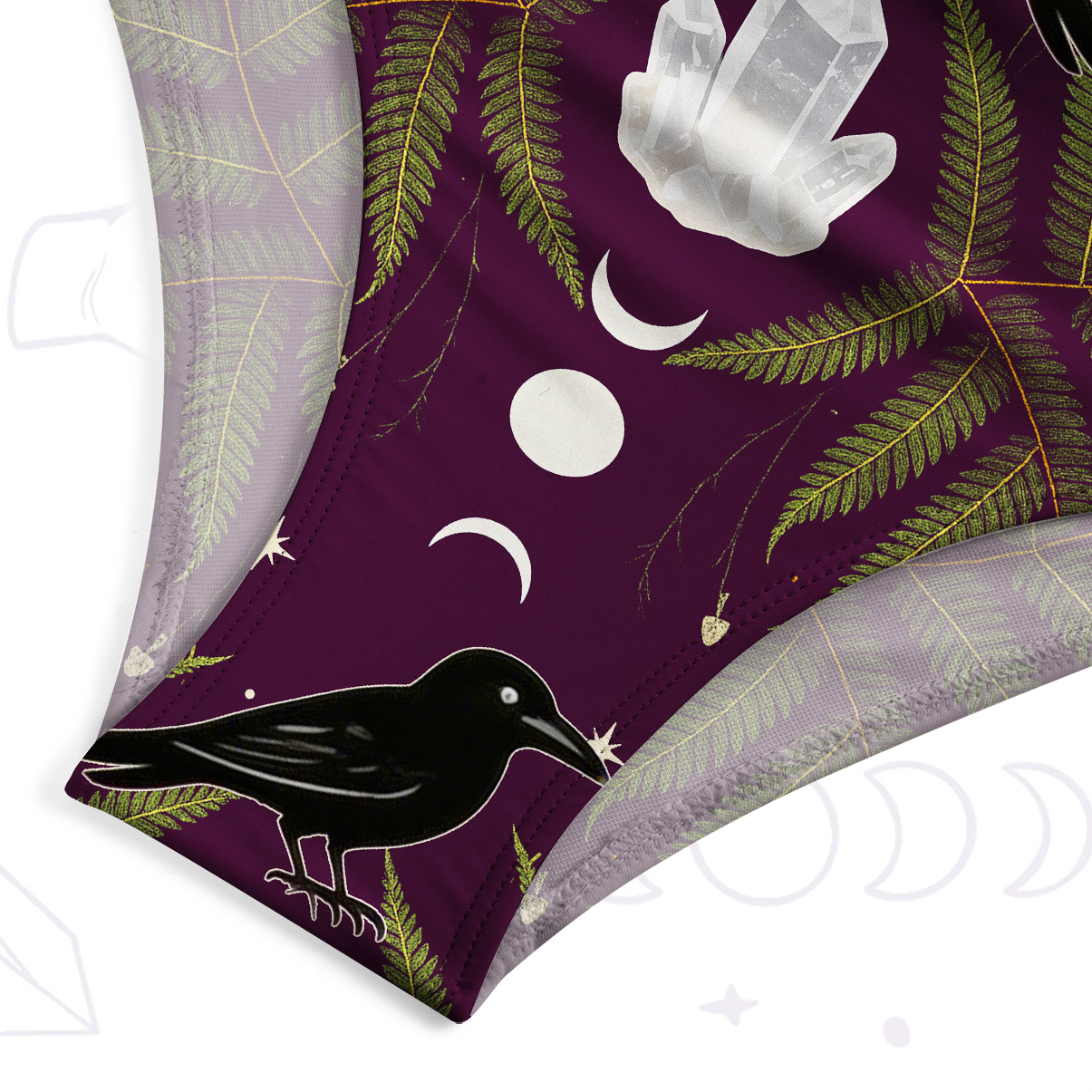 Purplehecate Lunar Raven Ritual One-Piece Swimsuit
