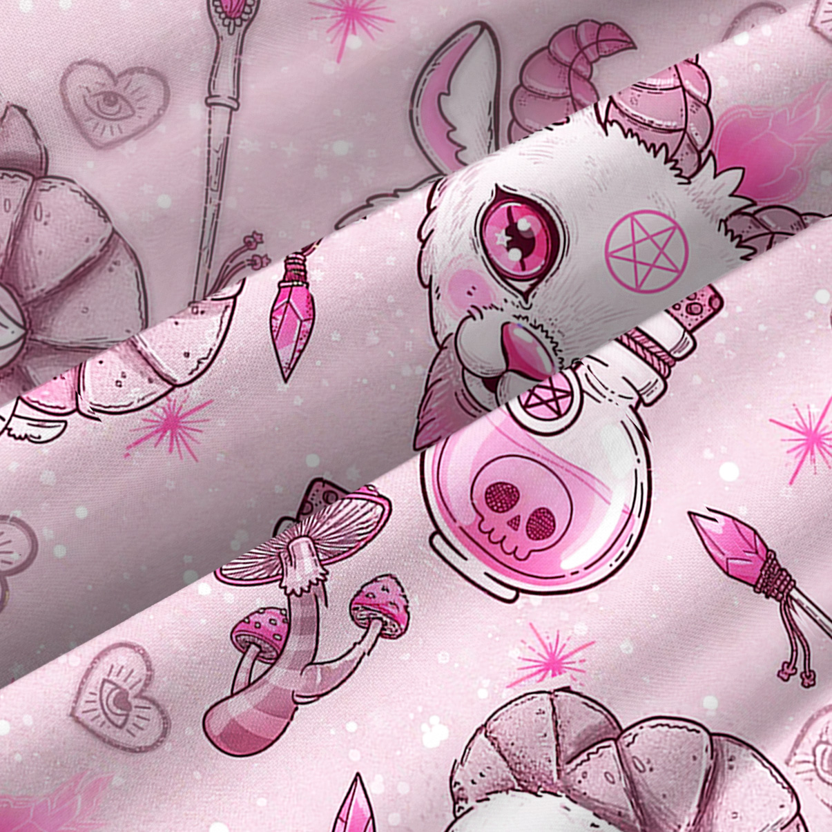 Purplehecate Pastel Occult Goat Spaghetti Strap Midi Dress