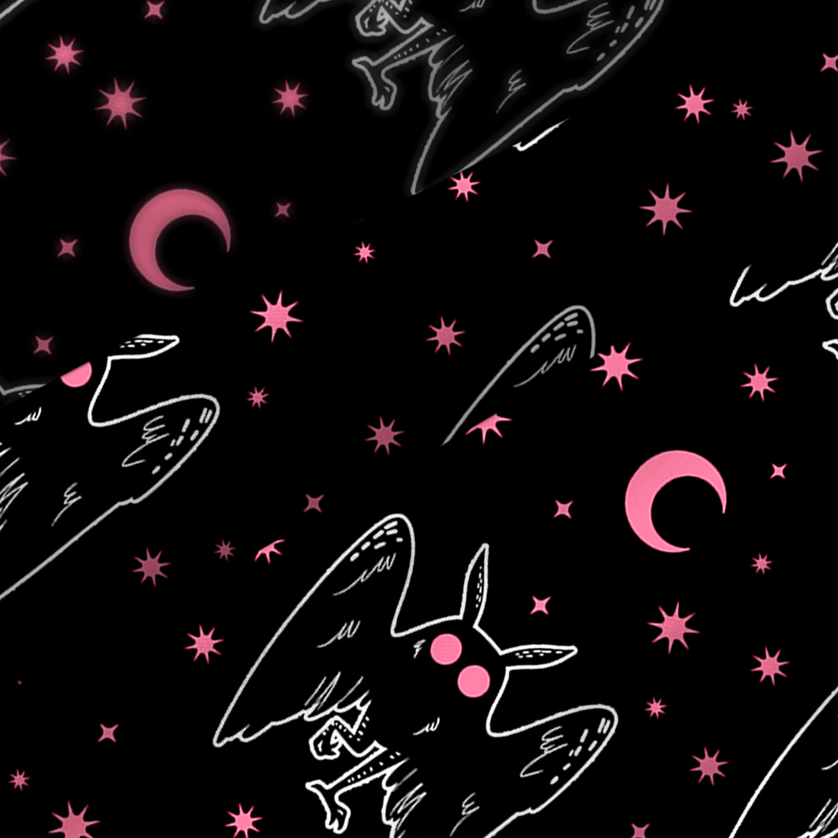 Purplehecate Witchy Mothman Night Spaghetti Strap Midi Dress