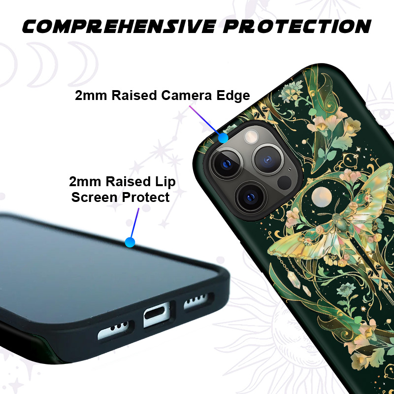 Purplehecate Moon Moth Rave Phone Case