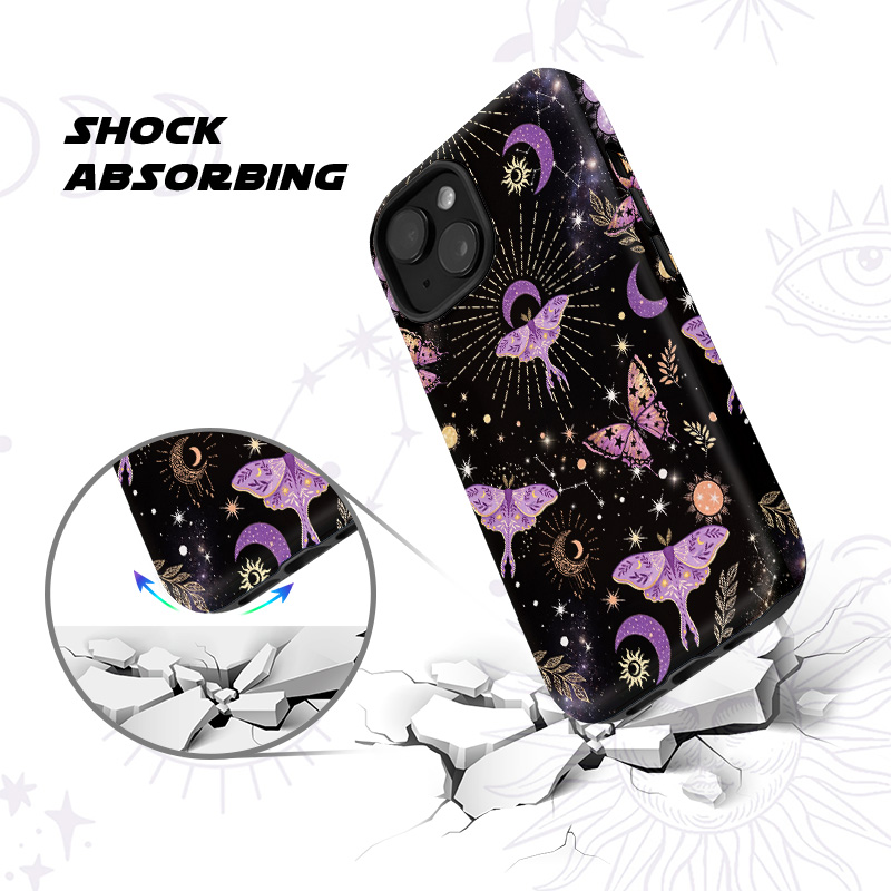 Purplehecate Starry Night Lunar Moth Phone Case