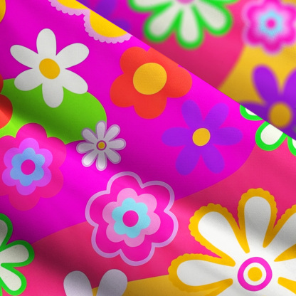 Purplehecate Psychedelic Daisy Flower Power Wide Straps Maxi Dress