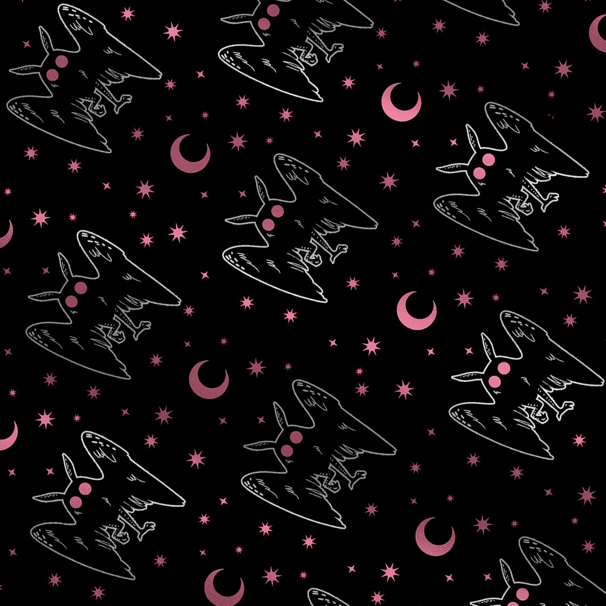 Purplehecate Witchy Mothman Night Tie Shoulder Maxi Dress