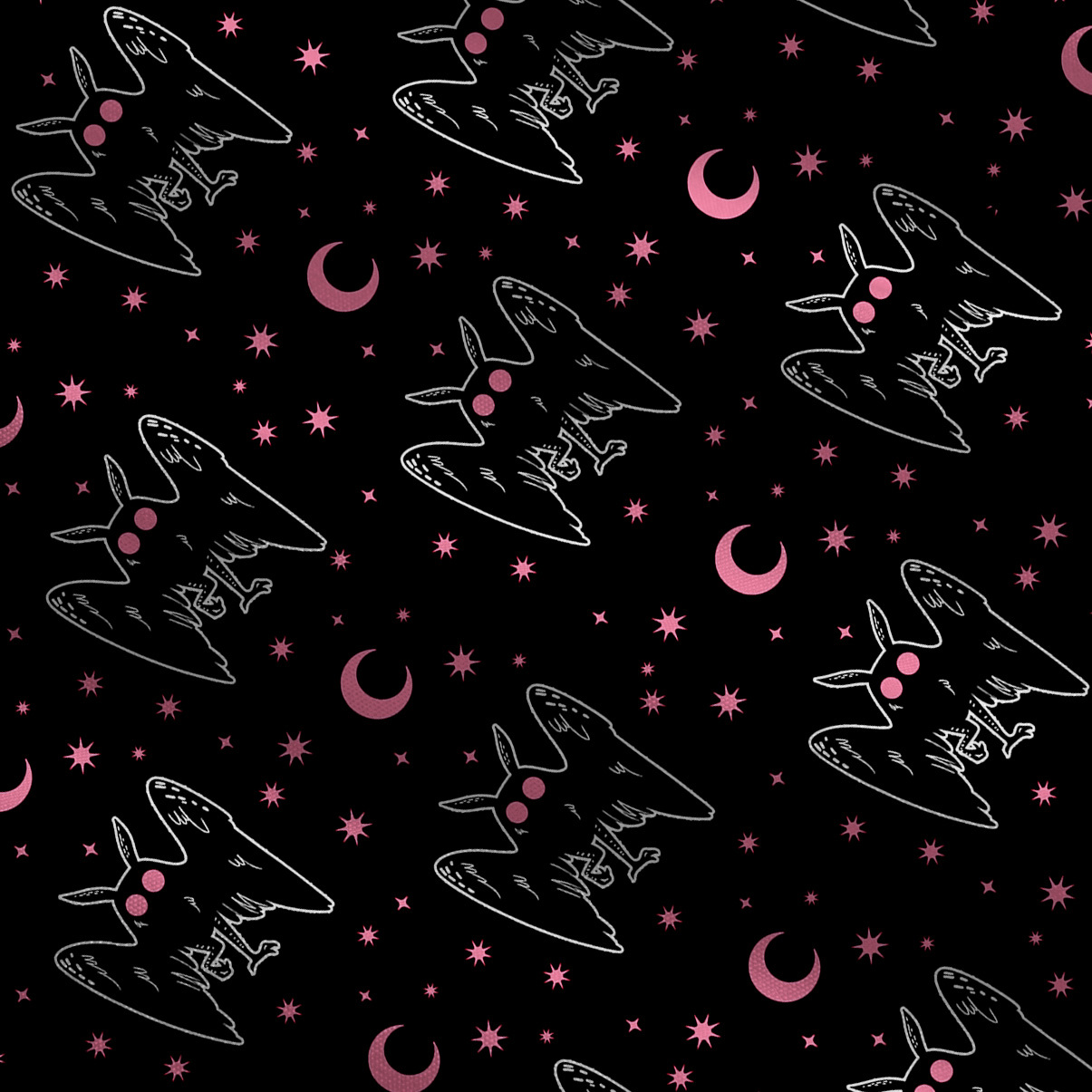 Purplehecate Witchy Mothman Night Tie Shoulder Maxi Dress