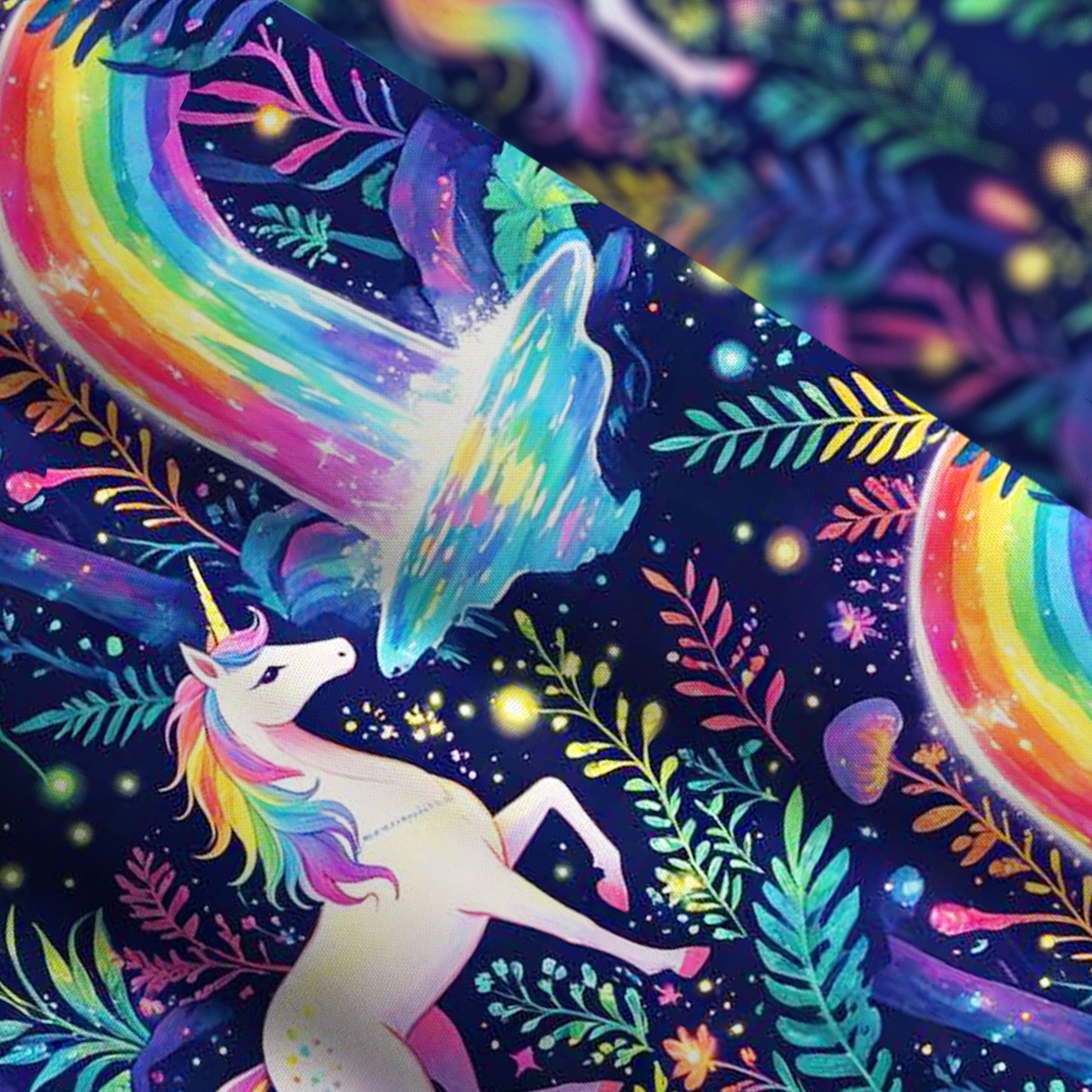 Purplehecate Rainbow Forest Unicorn Magic Wide Straps Maxi Dress