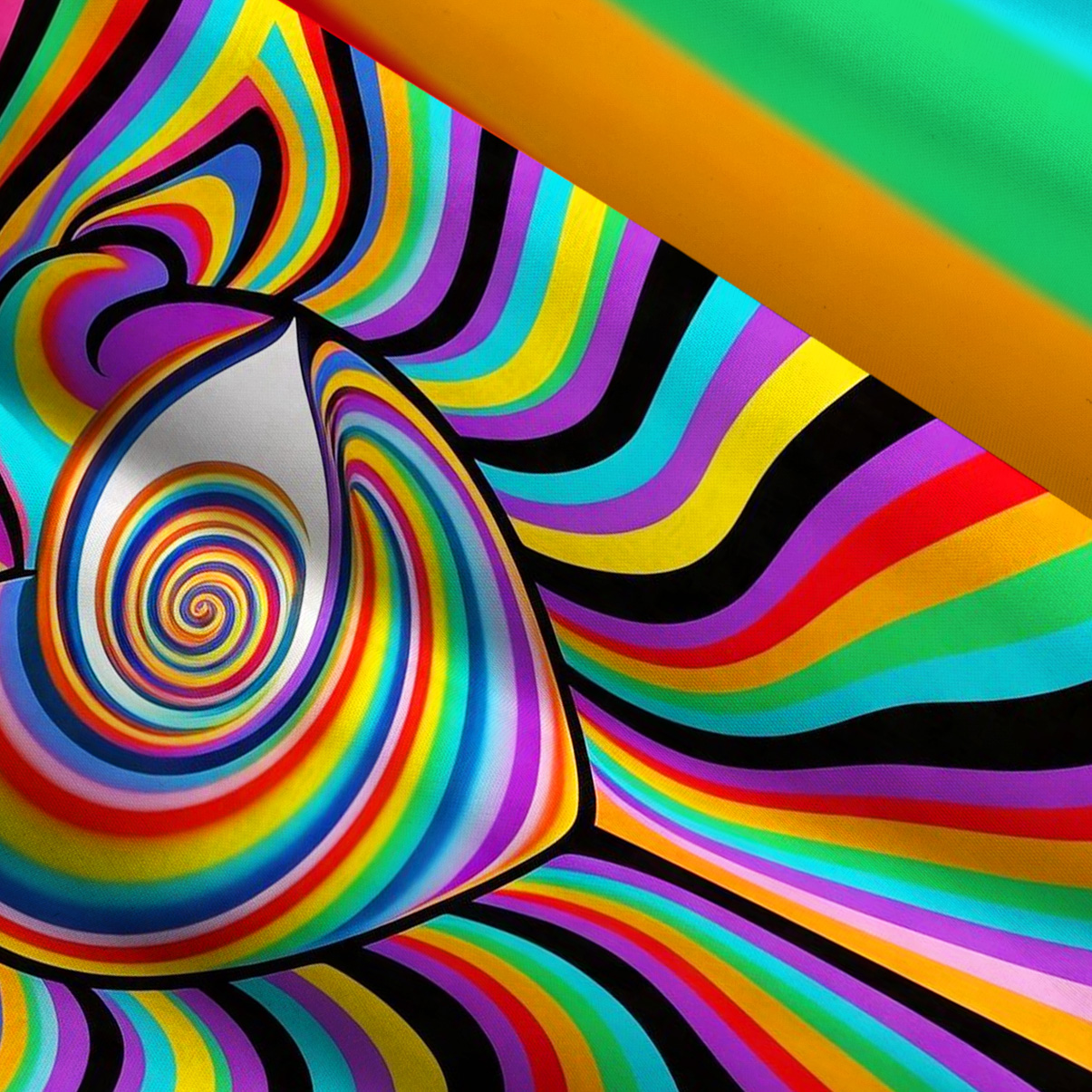 Purplehecate Psychedelic Pride Spiral Rainbow Wide Straps Maxi Dress