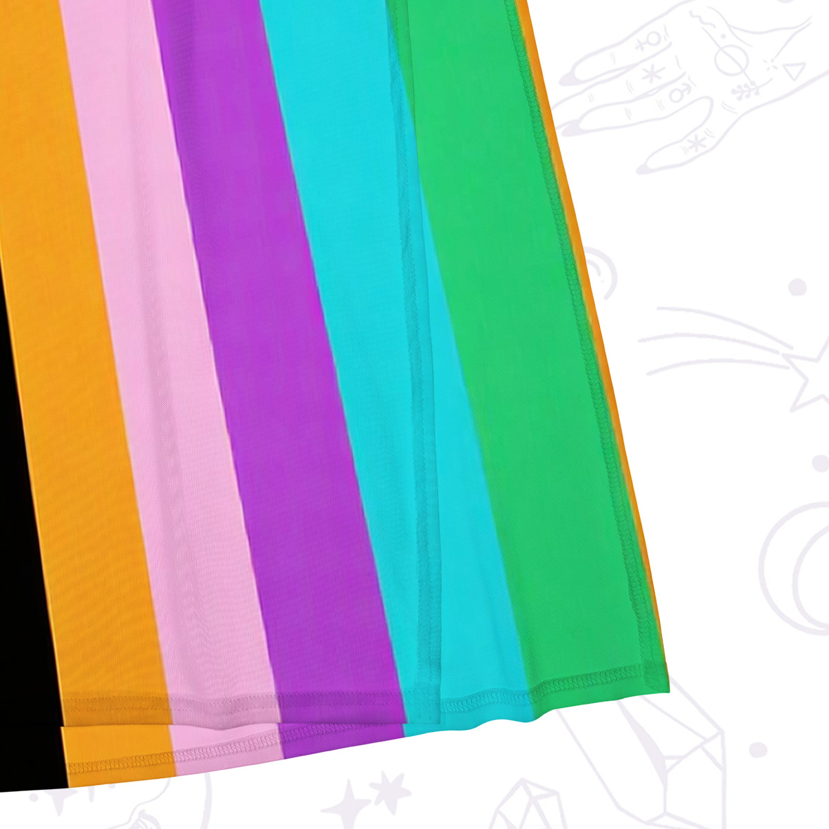 Purplehecate Psychedelic Pride Spiral Rainbow Mesh Maxi Tank Beach Dress