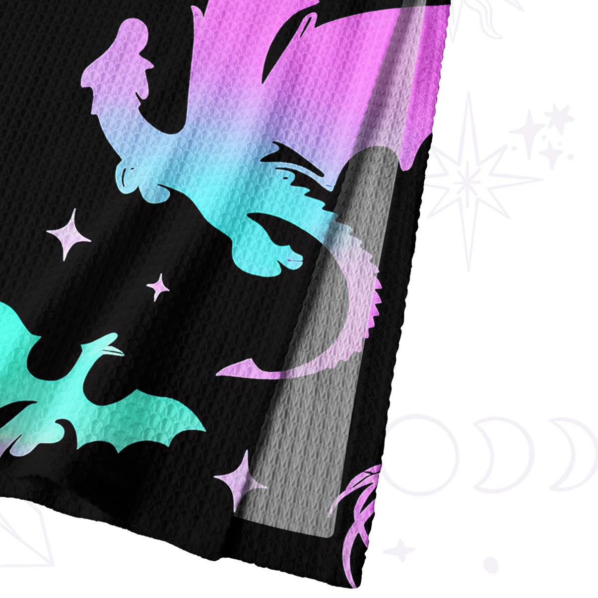 Purplehecate Neon Fantasy Dragon Allover Crochet Knit Maxi Dress