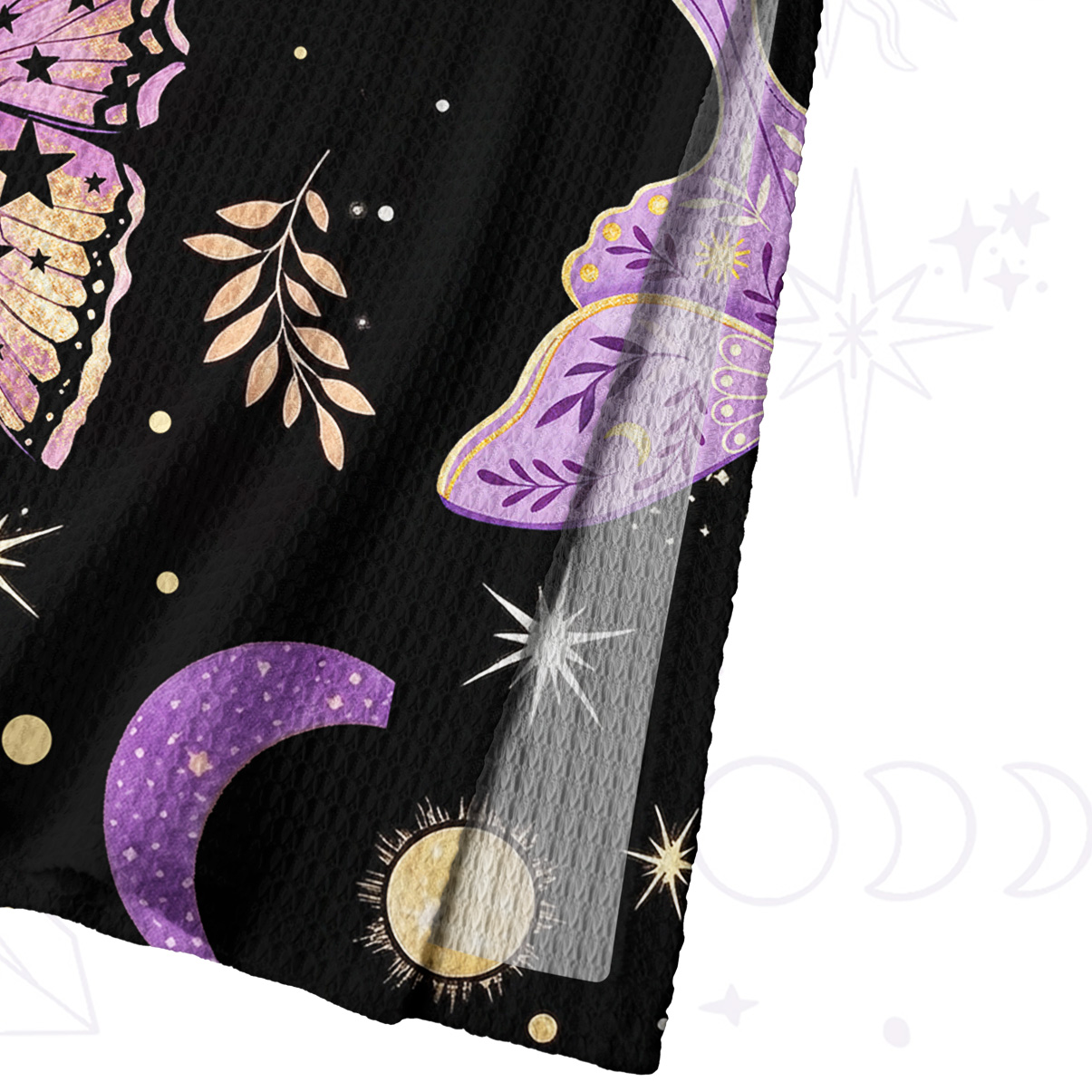 Purplehecate Starry Night Lunar Moth Crochet Knit Maxi Dress