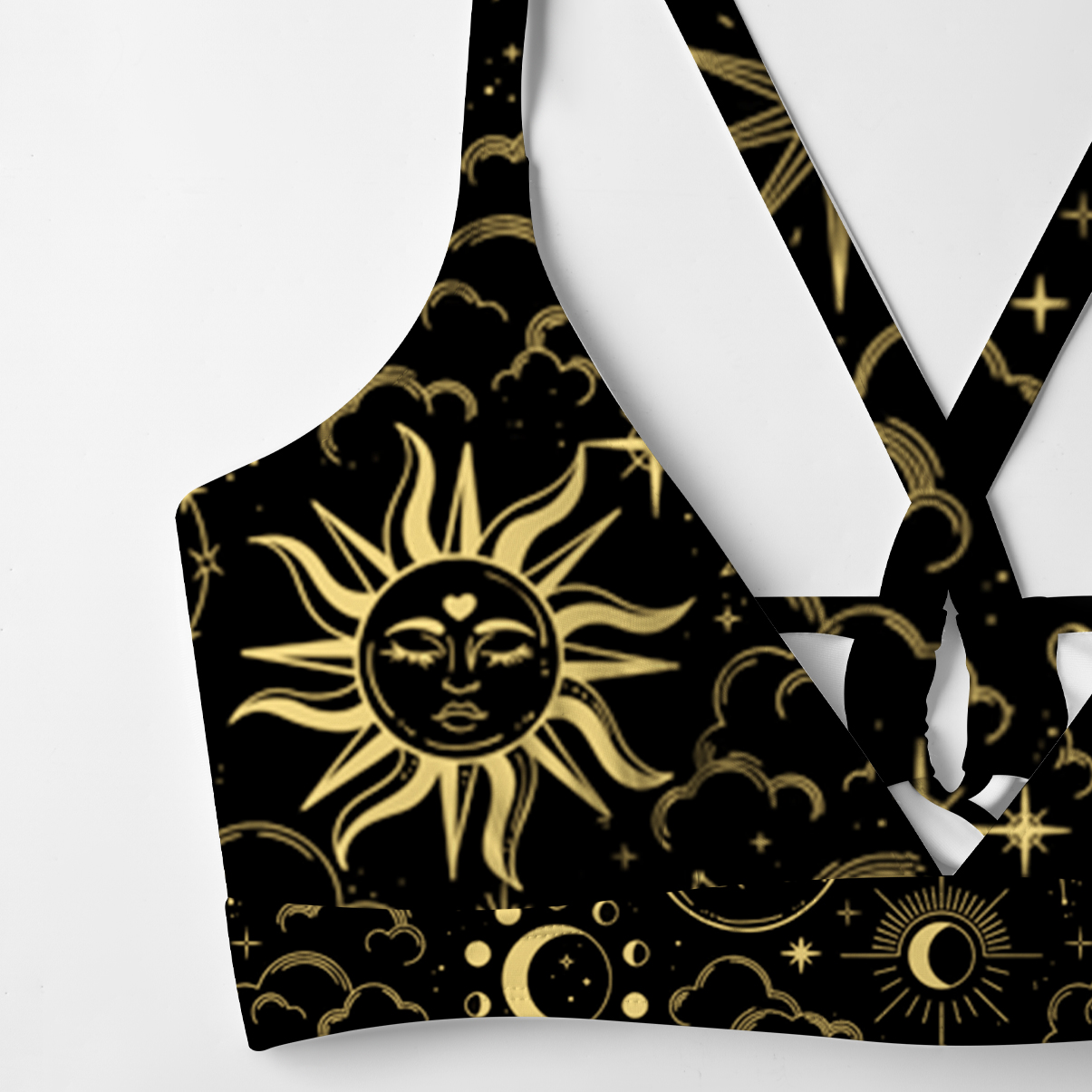 Purplehecate Mysterious Star & Moon Crisscross Tie-Back Bikini Set