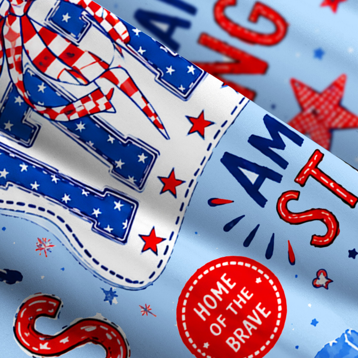 Purplehecate American Strong 1776 Patriotic Wide Straps Maxi Dress