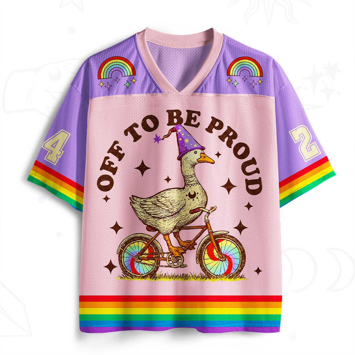 Purplehecate Off To Be Proud Duck Bike Mesh Jersey