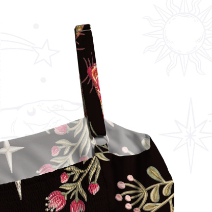 Purplehecate Lunar Moth Enchanted Forest Wide Straps Maxi Dress