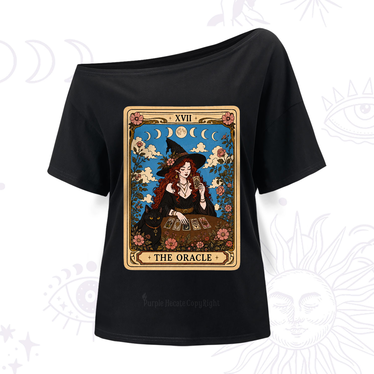 Purplehecate The Oracle Witch Tarot One Shoulder T-Shirt