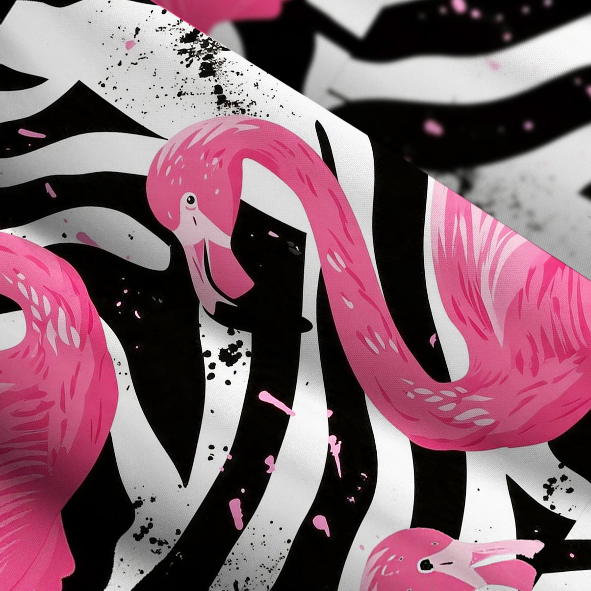 Purplehecate Mystic Pink Flamingo Bird Wide Straps Maxi Dress