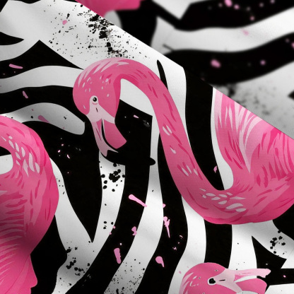 Purplehecate Mystic Pink Flamingo Bird Wide Straps Maxi Dress