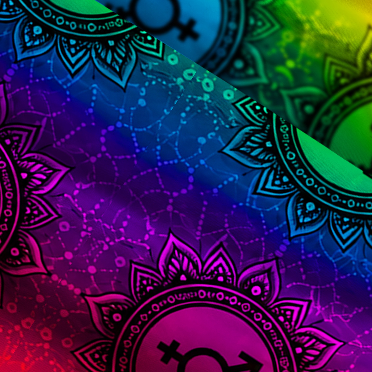 Purplehecate Pride Rainbow Spiritual Chakra Sun  Wide Straps Maxi Dress