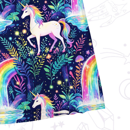 Purplehecate Rainbow Forest Unicorn Mesh Maxi Tank Beach Dress