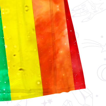 Purplehecate Progress Pride Sunburst Mesh Maxi Tank Beach Dress