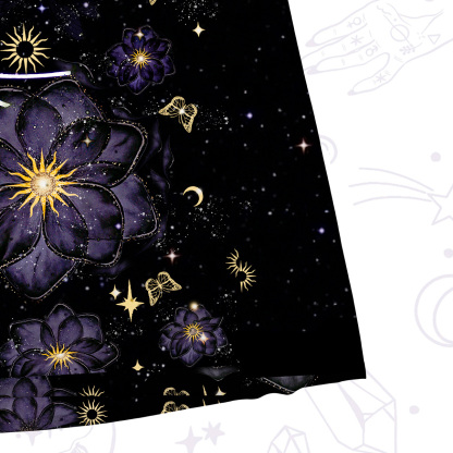 Purplehecate Starlit Cats & Butterflies Mesh Maxi Tank Beach Dress