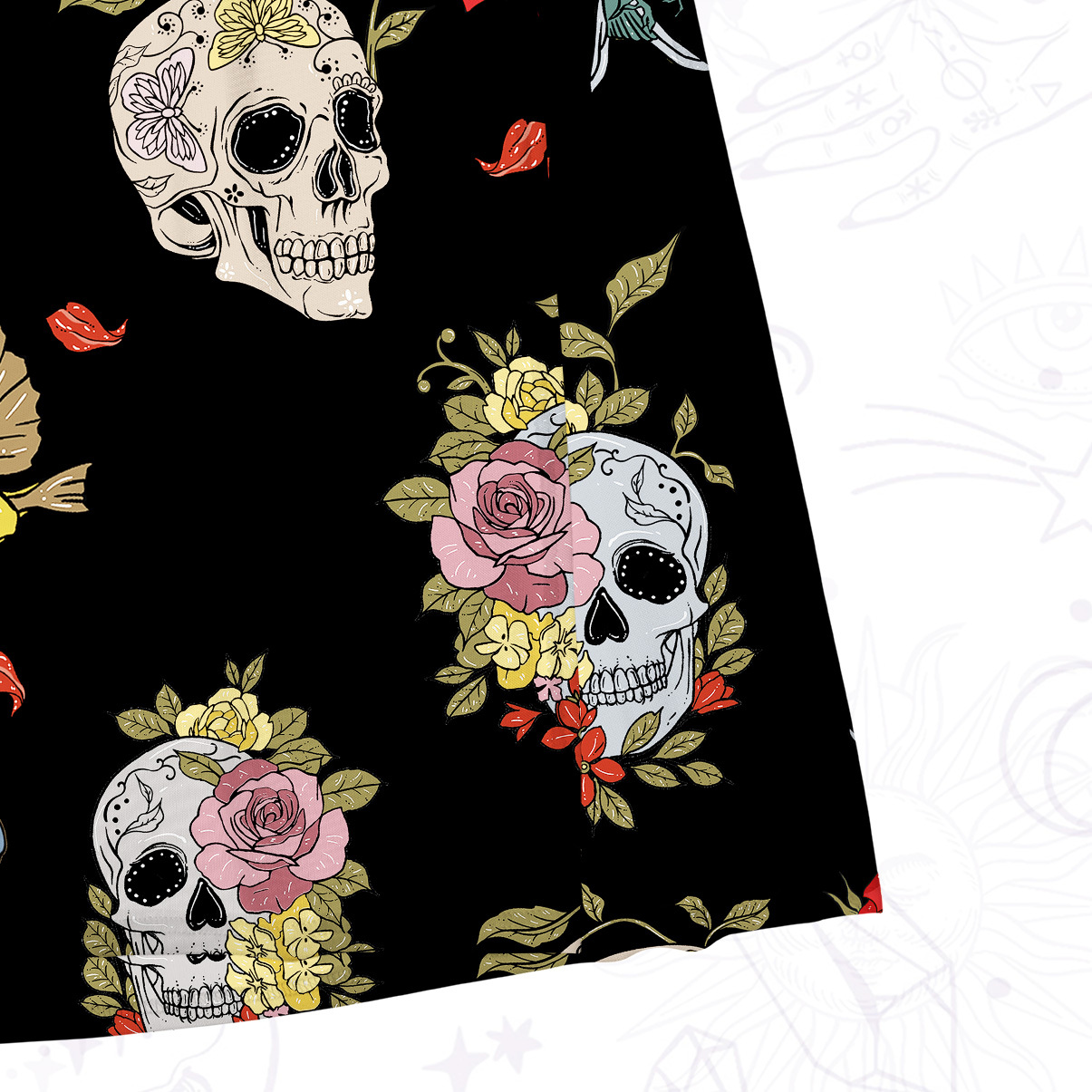 Purplehecate Skull Floral Mesh Maxi Tank Beach Dress
