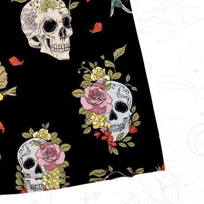 Purplehecate Skull Floral Mesh Maxi Tank Beach Dress