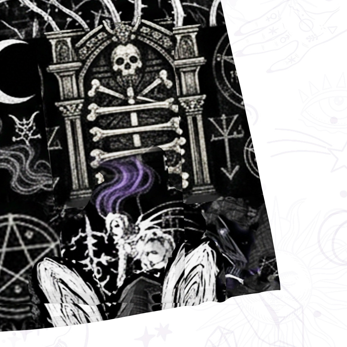 Purplehecate Gothic Cursed Bunny Ritual Mesh Maxi Tank Beach Dress