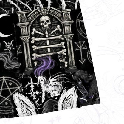 Purplehecate Gothic Cursed Bunny Ritual Mesh Maxi Tank Beach Dress