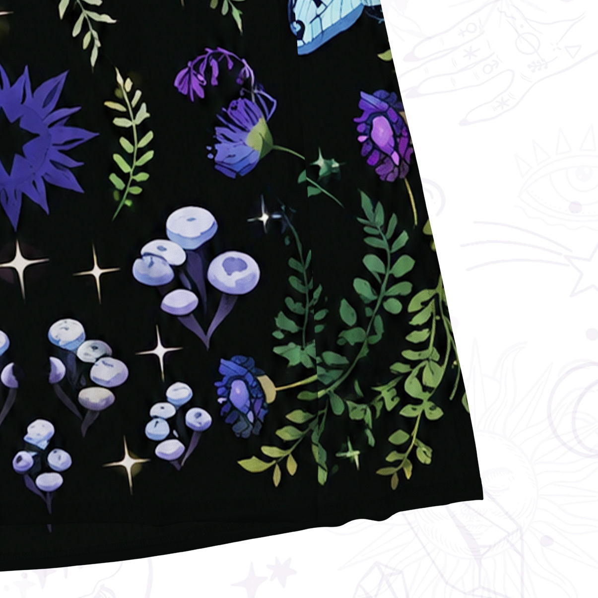 Purplehecate Moon Moth Witchery Mesh Maxi Tank Beach Dress