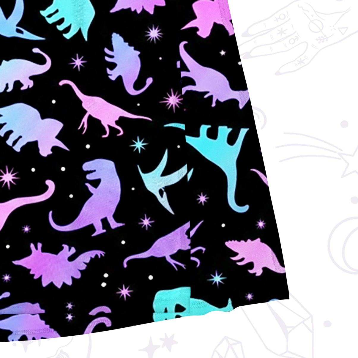 Purplehecate Neon Dino Dream Mesh Maxi Tank Beach Dress