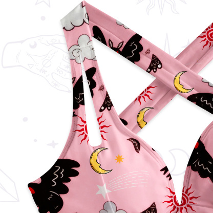 Purplehecate Cryptid Mothman One-Piece Swimsuit