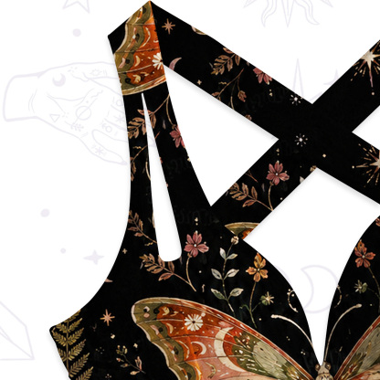 Purplehecate Moon Moth in the Enchanted Forest One-Piece Swimsuit