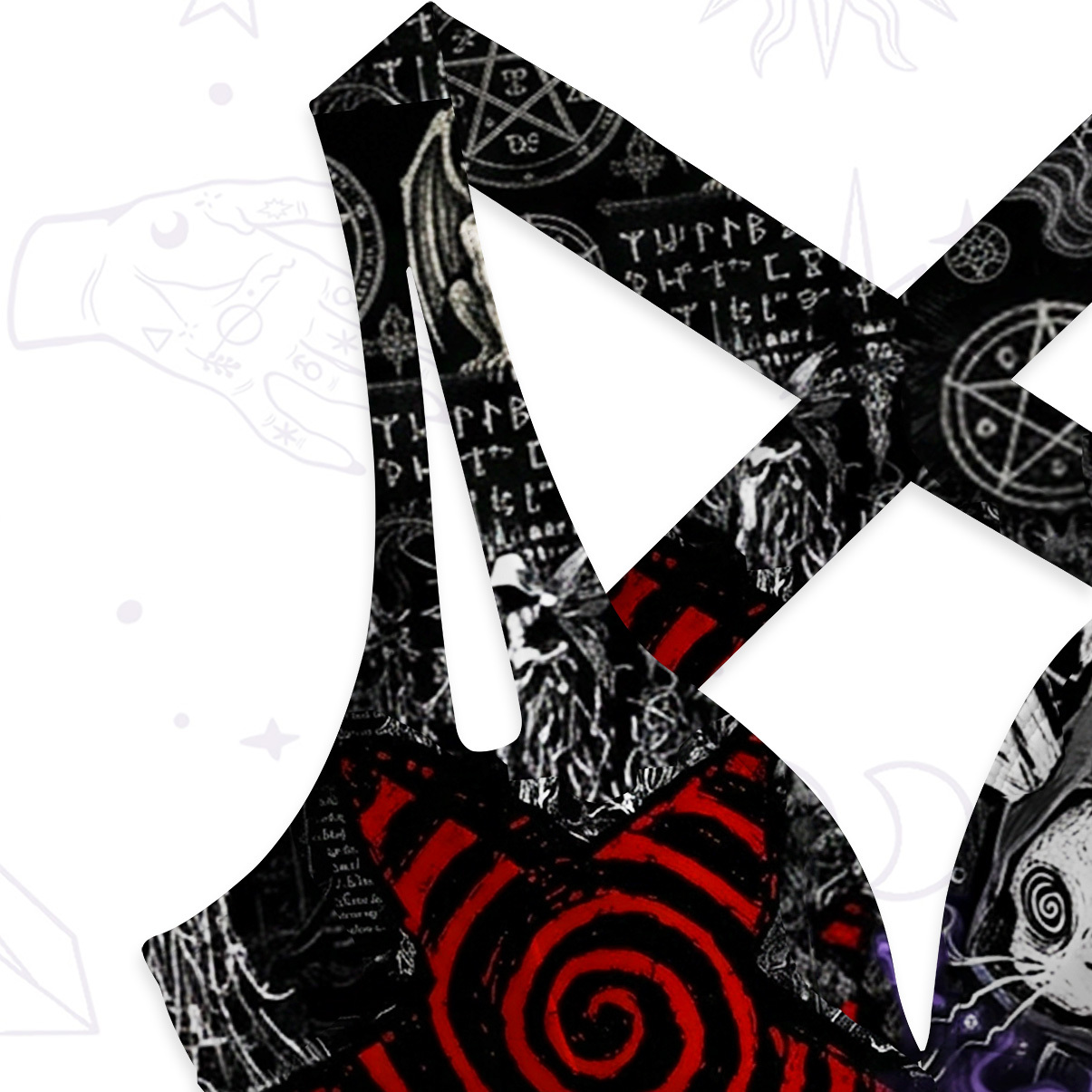 Purplehecate Gothic Cursed Bunny Ritual One-Piece Swimsuit