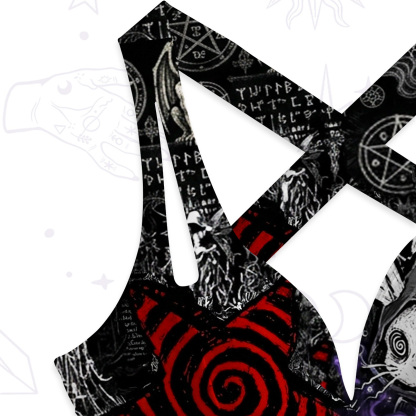Purplehecate Gothic Cursed Bunny Ritual One-Piece Swimsuit