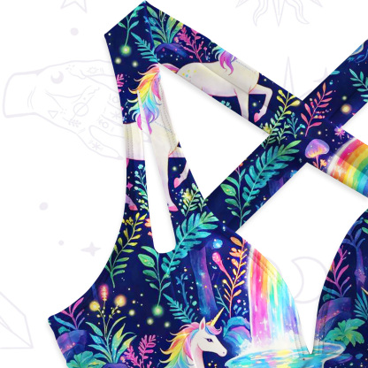 Purplehecate Rainbow Forest Unicorn One-Piece Swimsuit