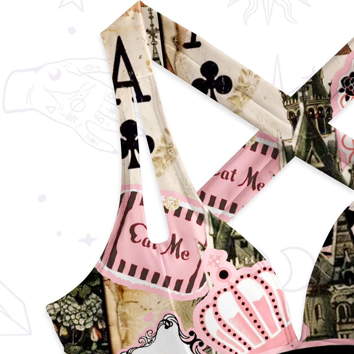 Purplehecate Wonderland Alice’s Tea Party One-Piece Swimsuit