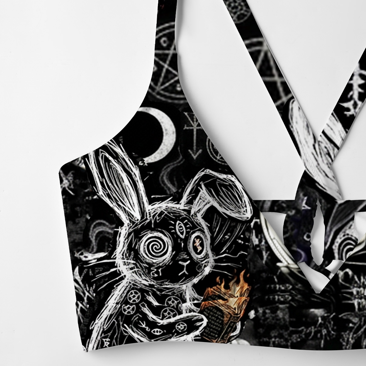 [Copy]Purplehecate Witch Cat Rides the Dino Crisscross Tie-Back Bikini Set