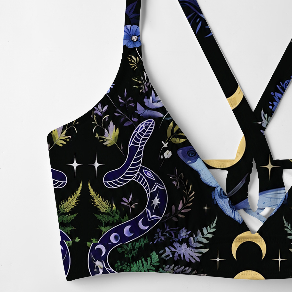 Purplehecate Moon Moth Witchery Tie-Back Bikini Set