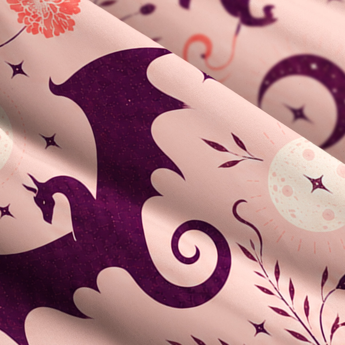 Purplehecate Mystic Purple Dragon Moonlight Wide Straps Maxi Dress