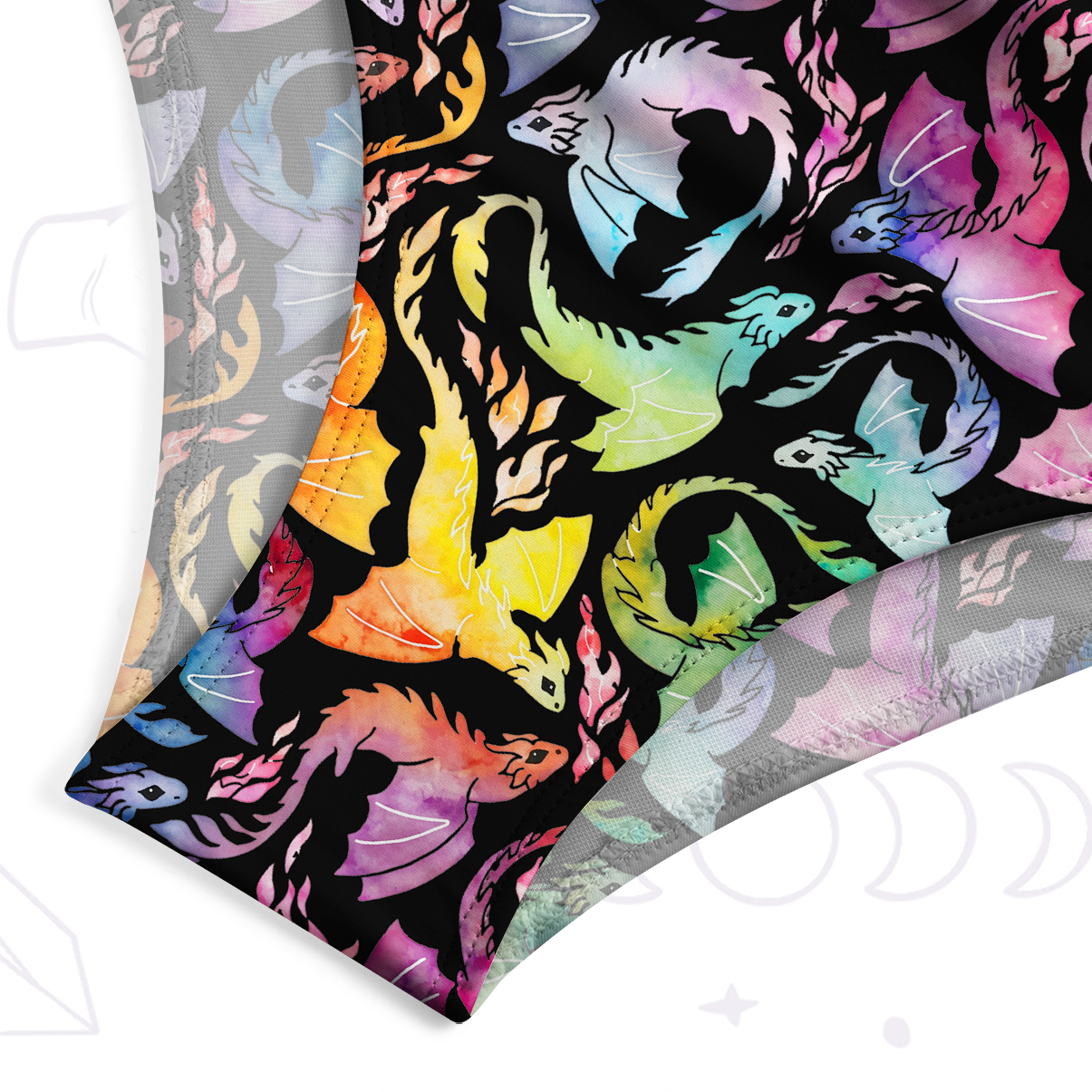 Purplehecate Rainbow Dragon Fire One-Piece Swimsuit