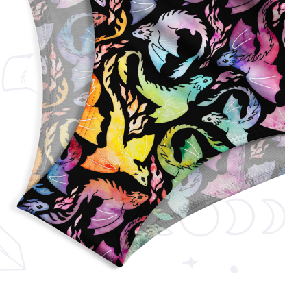 Purplehecate Rainbow Dragon Fire One-Piece Swimsuit