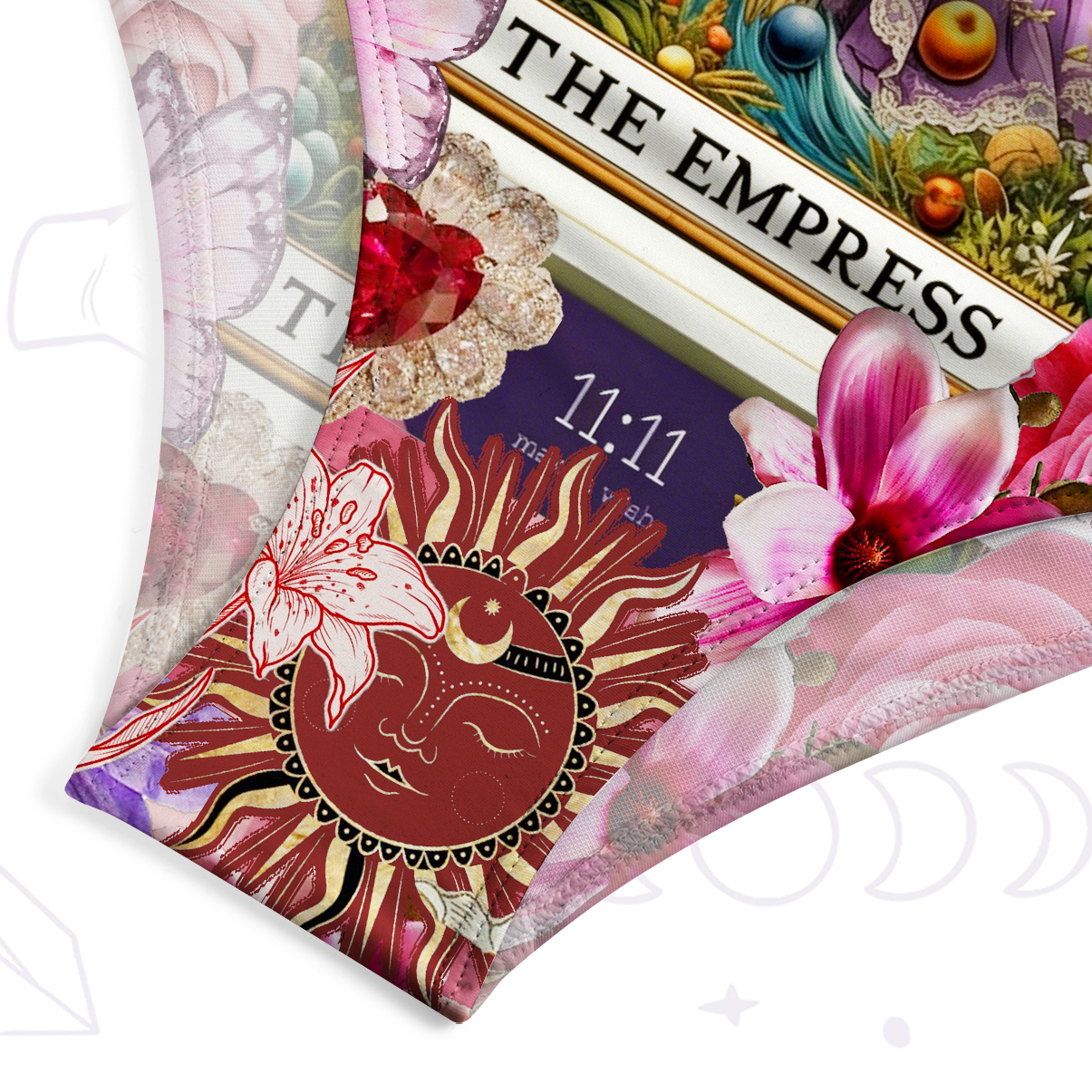 Purplehecate Divine Empress Tarot Collage One-Piece Swimsuit