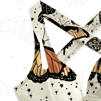Purplehecate Mystic Vintage Butterfly One-Piece Swimsuit
